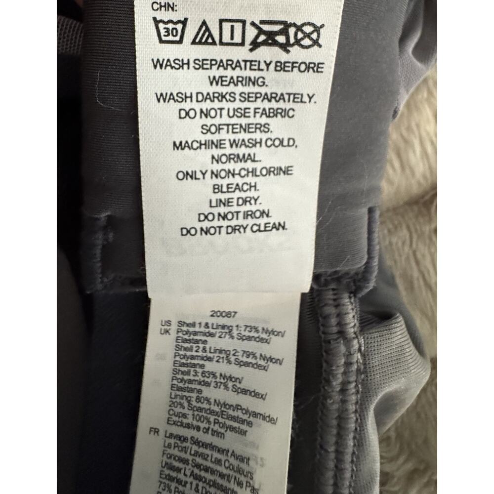 Brooks Sports Bra Dare Racerback Run Holds Me In Asphalt Gray 42C - Picture 4 of 4